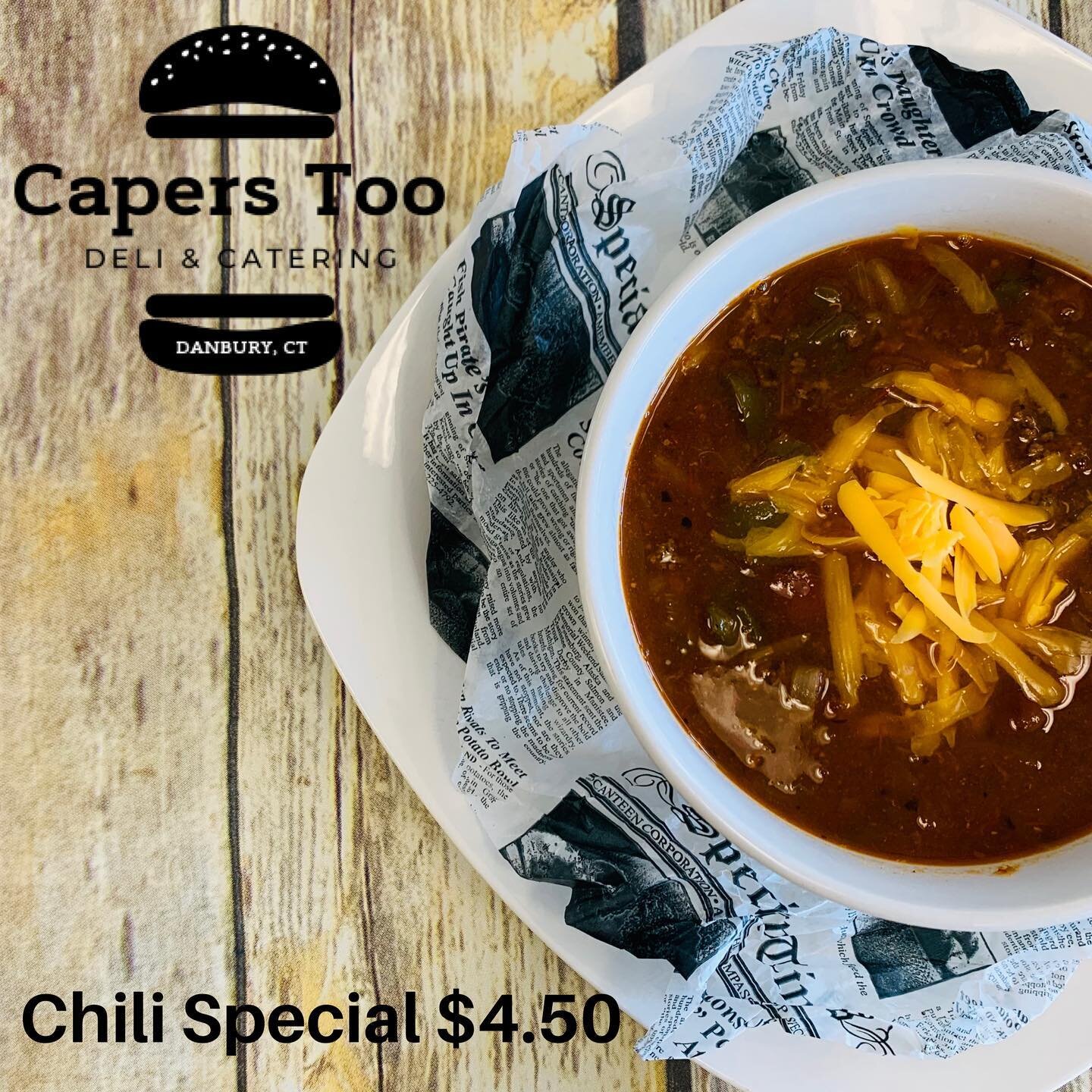 Today we have the famous Sal&rsquo;s Chili.
#caperstoo #caperstoodeli #danburydeli #danburyct #brookfieldct #bethelct #newfairfieldct #newtownct #sandyhookct#nataliesjuicecompany #ctbites #cteats #ctdelicious #ctfoodie #ctfoodlovers #sharethechefct 